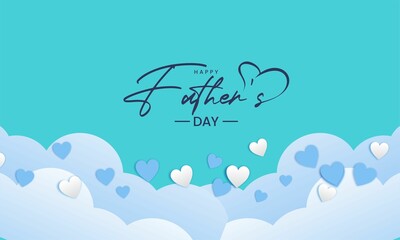 Happy Fathers Day   typography banner. Father's day sale promotion  . Vector illustration