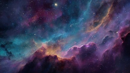 Obraz premium Colorful space galaxy cloud nebula, stary night cosmos, universe science astronomy, supernova background wallpaper