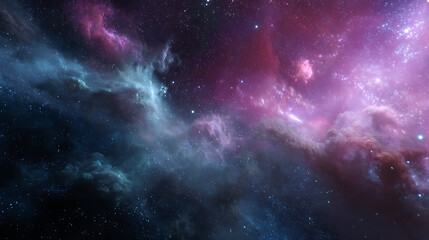 Fototapeta premium Stunning cosmic nebula with vibrant colors and swirling gas clouds in deep space