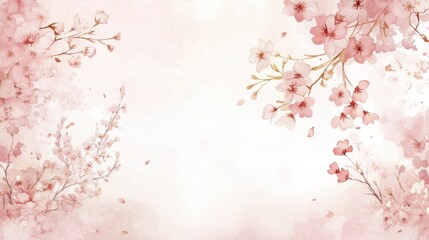 Chinese style ink wash flower painting