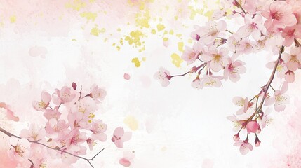 Fototapeta premium Chinese style ink wash flower painting