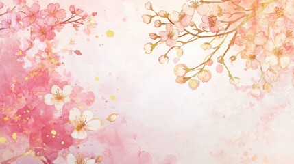 Chinese style ink wash flower painting