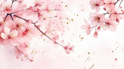 Chinese style ink wash flower painting