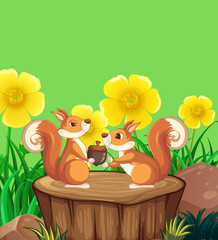 Squirrel lovers fighting over food