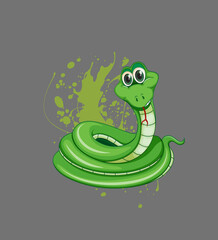 a very venomous green snake
