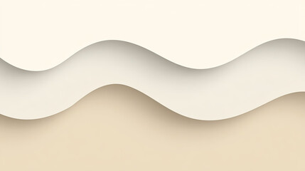 Soft waves of layered paper in neutral tones create calming effect