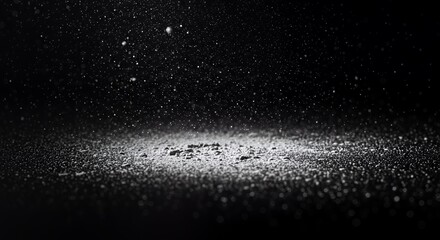 Abstract Black and White Sparkling Surface