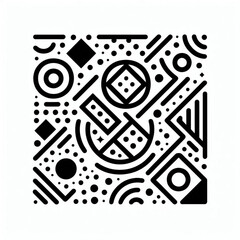 Obraz premium image, vector, design, illustration, set of black and white patterns, abstract ornament, abstract vector background, seamless geometric pattern with geometric elements.