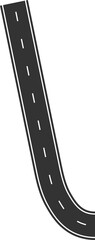Fototapeta premium Street and road elements for city map, highway, traffic