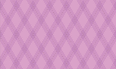 破線が入った黒の薄い線がクロスするピンクの格子柄