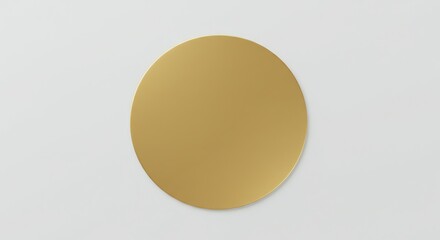 Golden Circle on White Background
