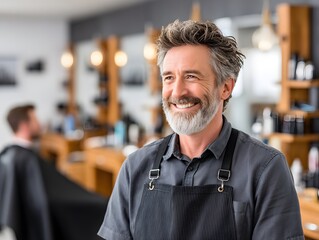 Gujaba the friendly barber chats with regular clients at the local barbershop