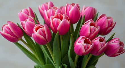 Fototapeta premium Pink Tulip Bouquet