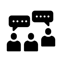 group chat glyph icon