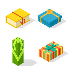 Isometric gift box illustration