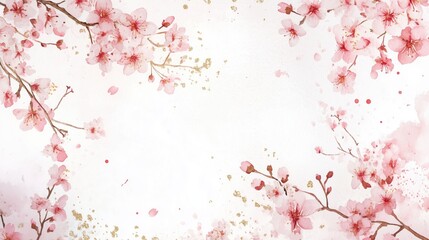 Chinese style ink wash flower painting