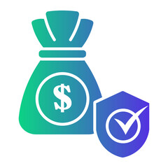 money bag Gradient icon
