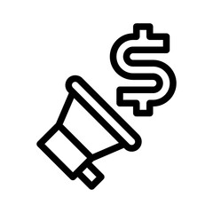 dollar sign line icon