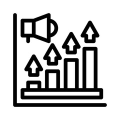 growth chart line icon