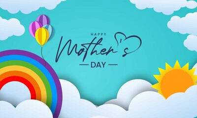 Happy Mothers Day,decoration for Mother's day. Best Mom ever greeting card