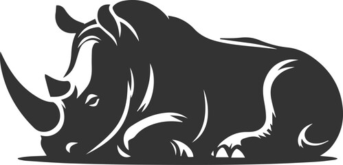 Rhino vector silhouette