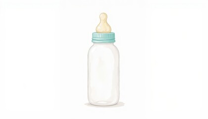 A baby bottle within bottle, tender portrait of early childhood nourishment and care