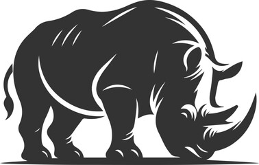 Rhino vector silhouette