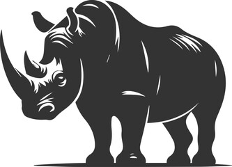 Rhino vector silhouette