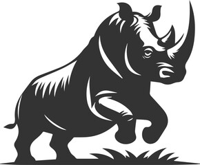 Rhino vector silhouette