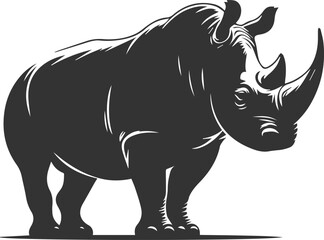 Obraz premium Rhino vector silhouette