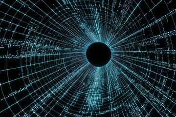 Fototapeta premium Innovative Big Data Visualization Tunnel