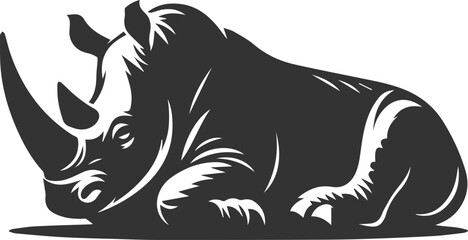 Rhino vector silhouette