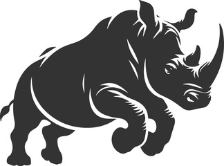 Rhino vector silhouette