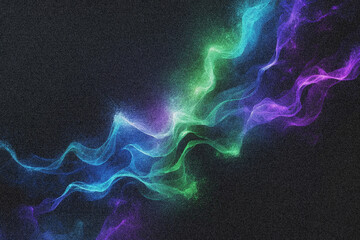 Abstract Colorful Smoke Waves Digital Art, Vibrant Energy, Fluid Motion