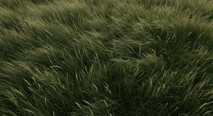 Lush Green Grass Field Under Serene Sky Captured in High Detail for Nature Lovers