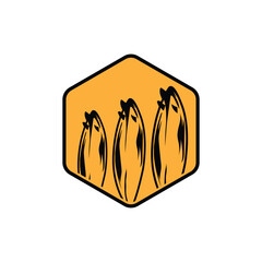 surf board icon logo vector