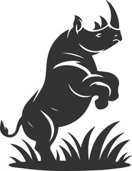 Rhino vector silhouette