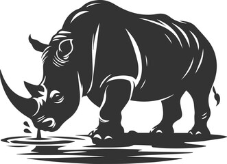 Rhino vector silhouette