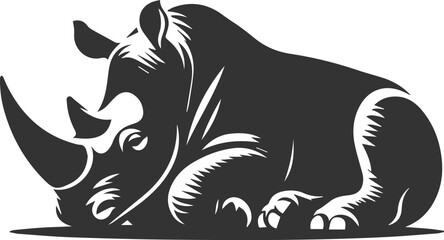 Rhino vector silhouette
