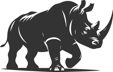 Rhino vector silhouette