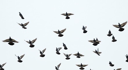 Obraz premium Birds Flying in the Sky