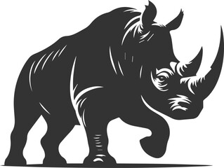 Rhino vector silhouette
