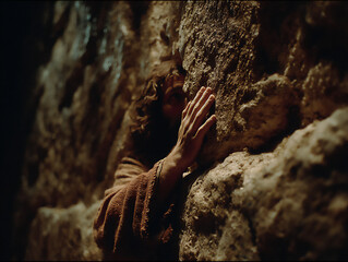 prayer note in stone wall crack