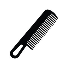 Simple Black and White Comb Icon Hair Grooming and Styling EPS Vector