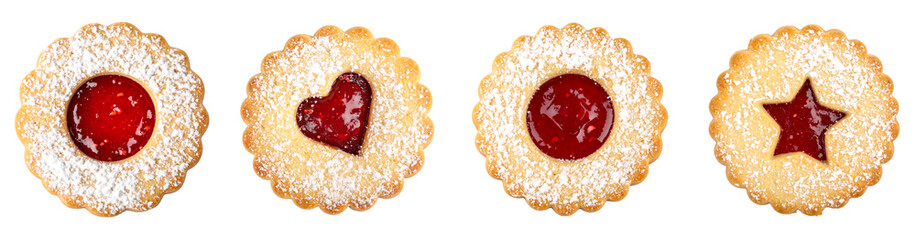 Delicious Jam Cookie PNG set Transparent background