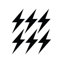 Black and White Lightning Bolt Graphic Illustration Repeating Pattern EPS Vector