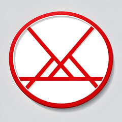 vector red circle prohibition sign