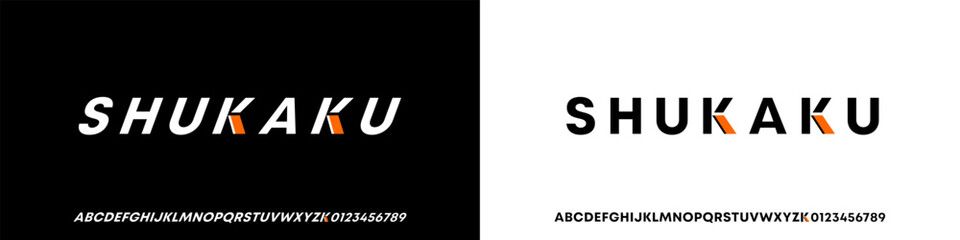 Sans Serif Alphabet, Modern Bold Font, Abstract Uppercase Typography, Alphabet fonts for logo, background, digital, movie, brand design, vector illustration