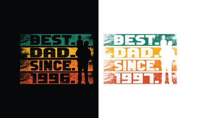 Best Dad Since 1996 and 1997 Birthday Retro vintage.Fathers Day Gift.29 year old. 