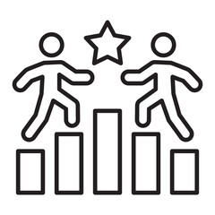 Target sales chart diagram icon. Success sales icon. Icon symbol of accomplishment, achievement, target, complete. Vector illustration.